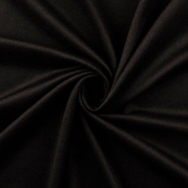 Chiffon en laine tissu noir 