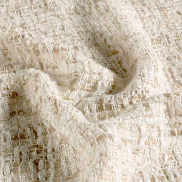 Bouclé fabrik Karo's Beige