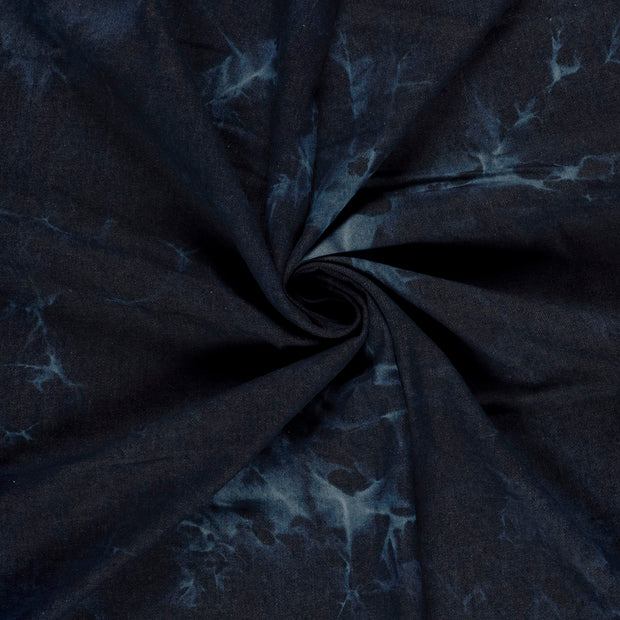Denim fabric Indigo printed 