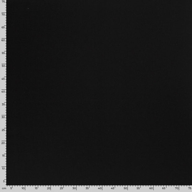 Rib Jersey fabric Unicolour Black