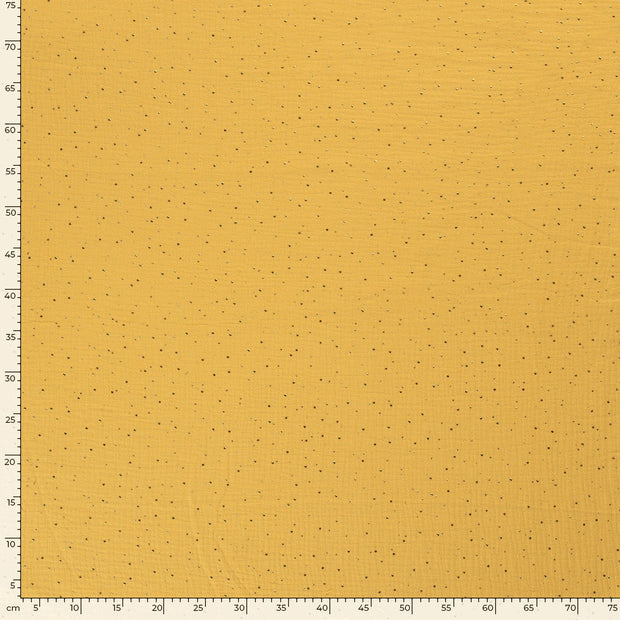 Muslin fabric Dots Oker