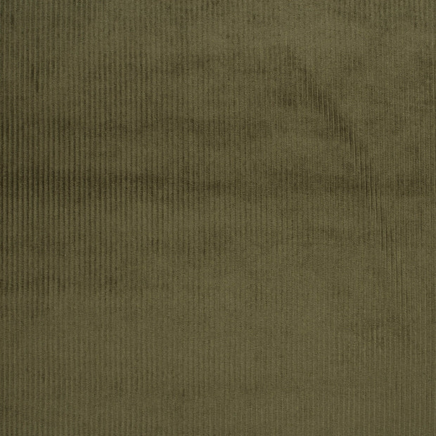 Velours Côtelé 4.5w tissu Unicolore Vert kaki