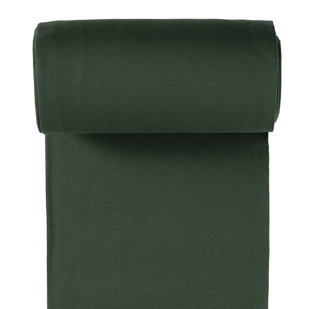 Bord Cote 2x2 Rib tissu Vert foncé 
