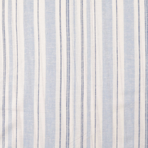Lin tissu rayures Bleu clair