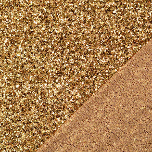 Mesh fabric Gold Sequins 