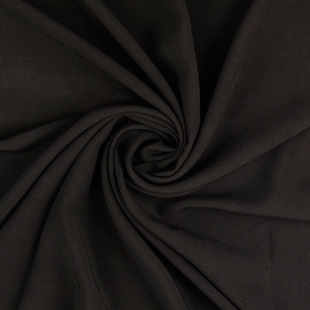 Popeline de Viscose tissu noir 