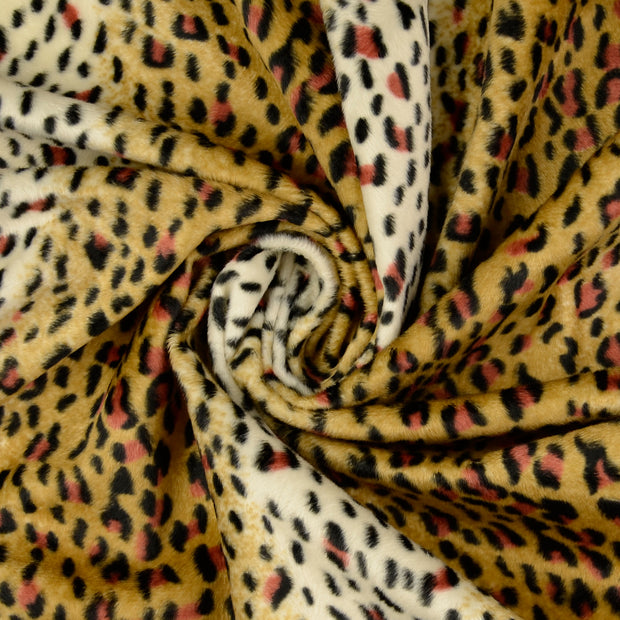 Fausse Fourrure tissu beige 