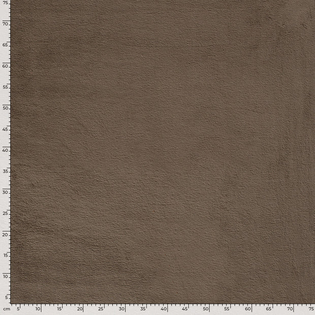 Bamboo Fleece fabric Unicolour Brown Taupe