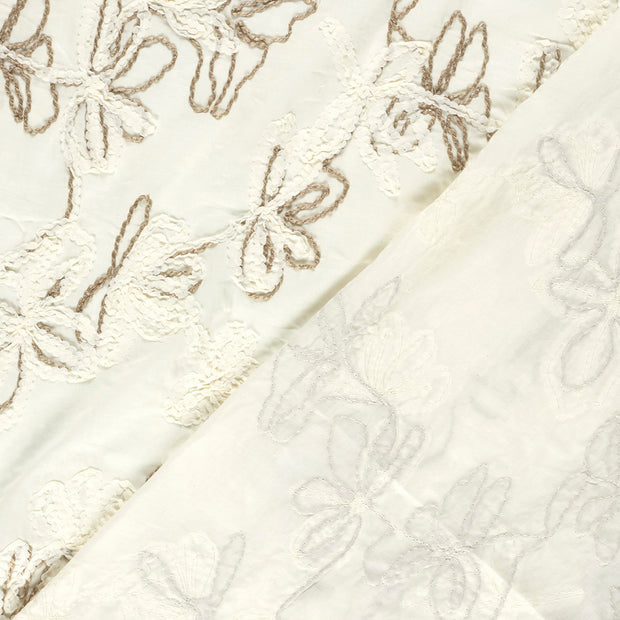 Voile fabrik Blumen mit Applikation 