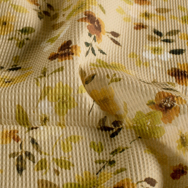 Waffle piqué fabric Oker