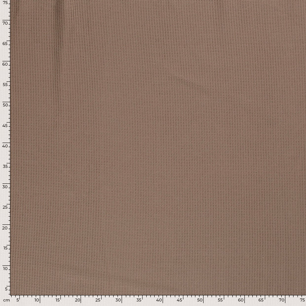 Knitted Waffle fabric Unicolour Brown Taupe