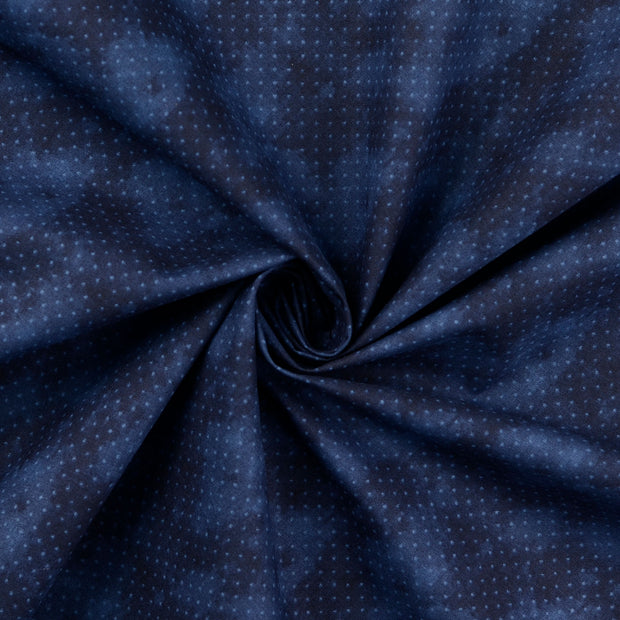 Popeline de coton tissu Bleu Marine 