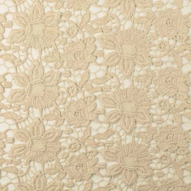 lace fabric Flowers beige