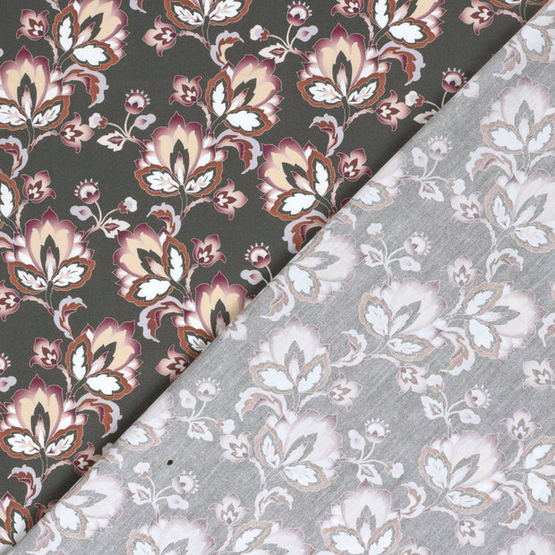 Cotton Poplin fabric Flowers digital printed 