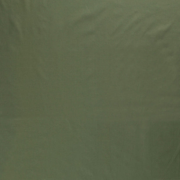 Popeline de Coton tissu Unicolore Vert kaki
