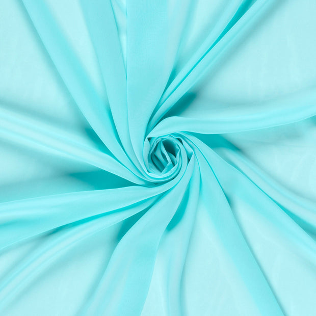 chiffon tissu Turquoise semi-transparent 