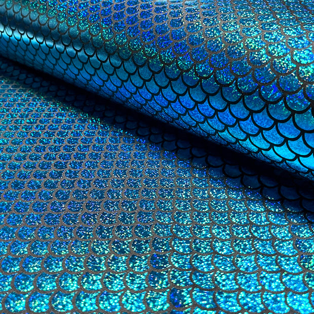 Lamé fabric Mermaid Aqua