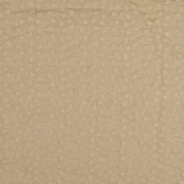 CO Voile fabrik Blumen beige
