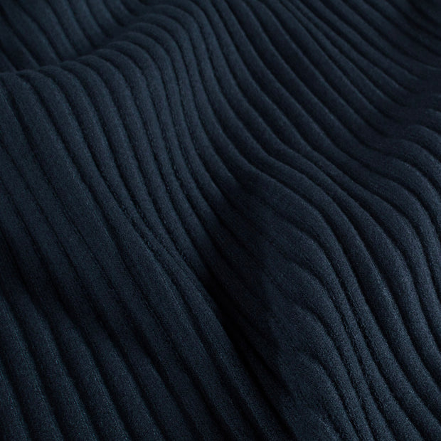 Rib Jersey tissu Unicolore Bleu Marine