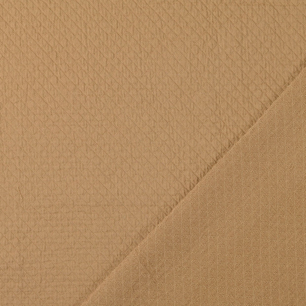 Jacquard fabrik Beige garngefärbt 