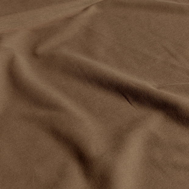 Cotton Jersey GOTS organic fabric Unicolour Taupe Grey