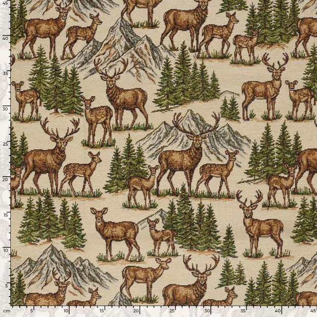 Gobeline fabrik Hirsche Beige
