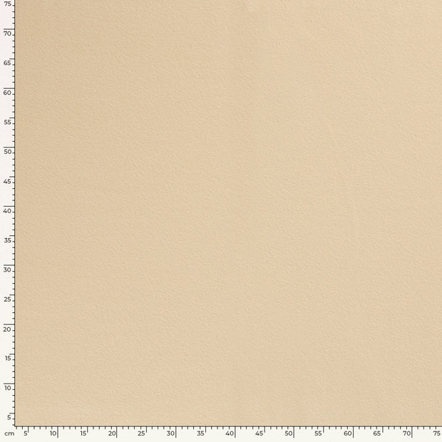 Cotton Fleece fabric Unicolour Beige