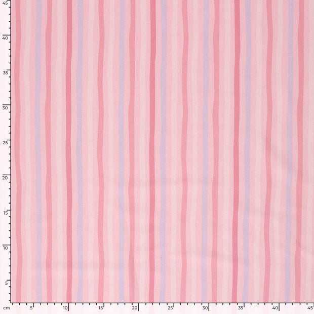 Jersey fabric Stripes Old Pink