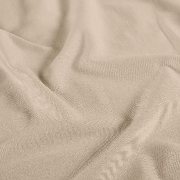 Jersey de Bambou tissu Unicolore Beige