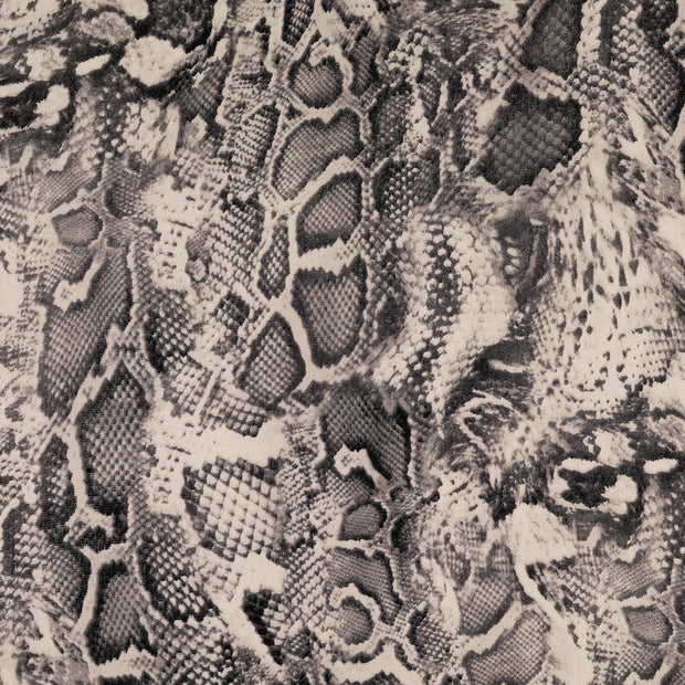 Viscose Satin tissu animaux gris