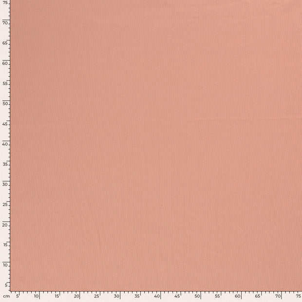 Rib Jersey fabric Unicolour Coral