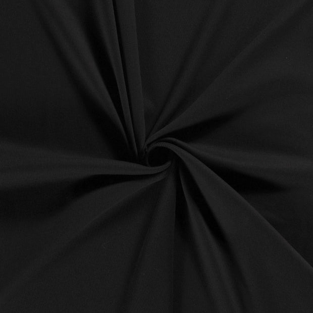 Rib Jersey fabric Black 