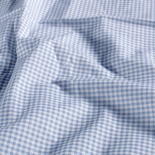 Cretonne tissu Carreaux Bleu clair
