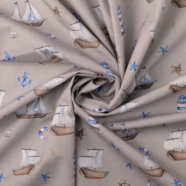 Cotton Poplin fabric Beige 