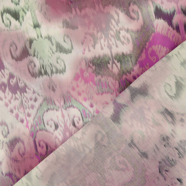 Voile fabric Lila digital printed 