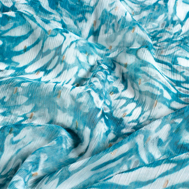Chiffon fabrik Glitter Altes Grün
