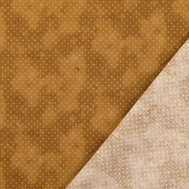 Popeline de coton tissu marron 