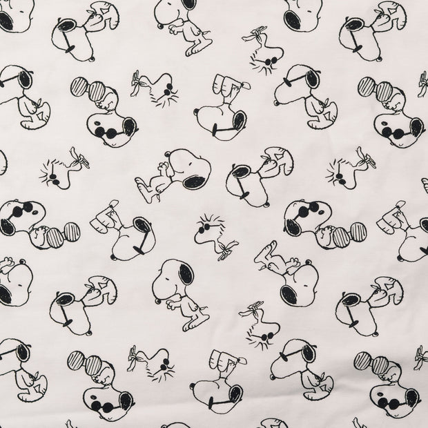 Jersey tissu repas blanc
