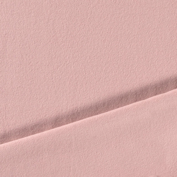 Polaire de Coton tissu vieux rose brossé 