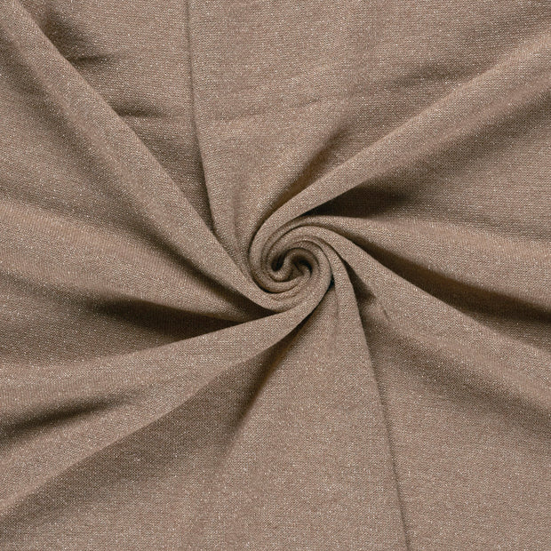 Heavy Knit tissu Marron Lurex 
