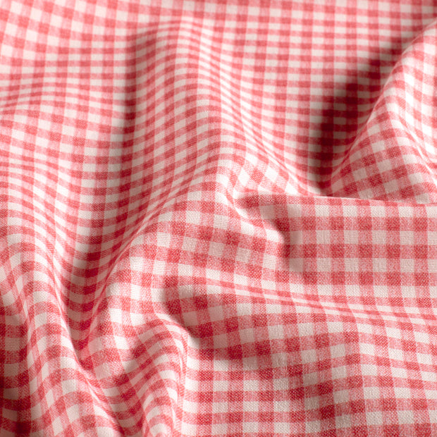 Cretonne tissu Carreaux Rose clair