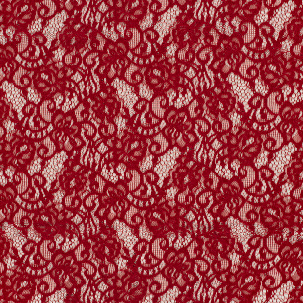 Chenille tissu Rouge Bordeaux 