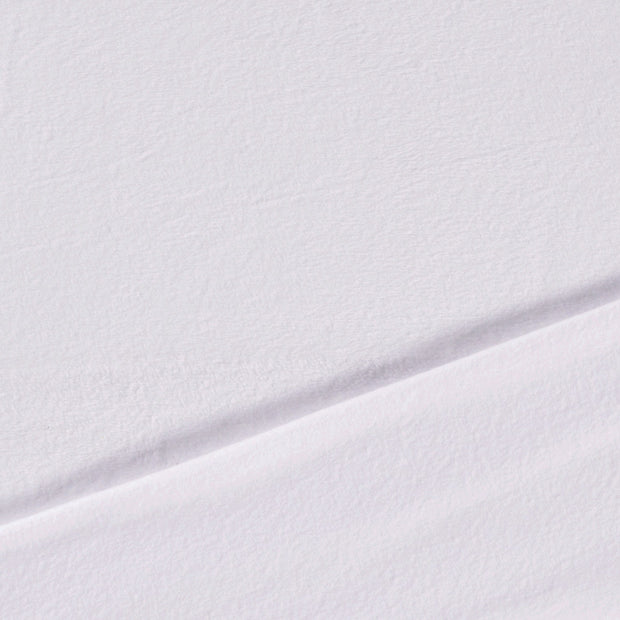 Polaire tissu Blanc optique brossé 