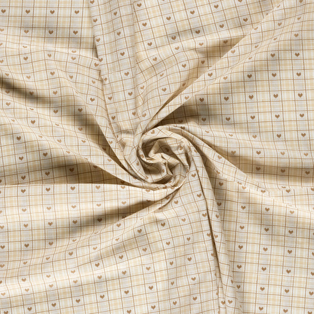  tissu Beige fil teint 