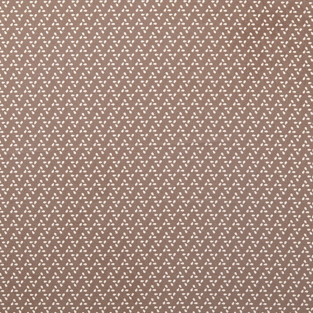 cretonne tissu pois marron