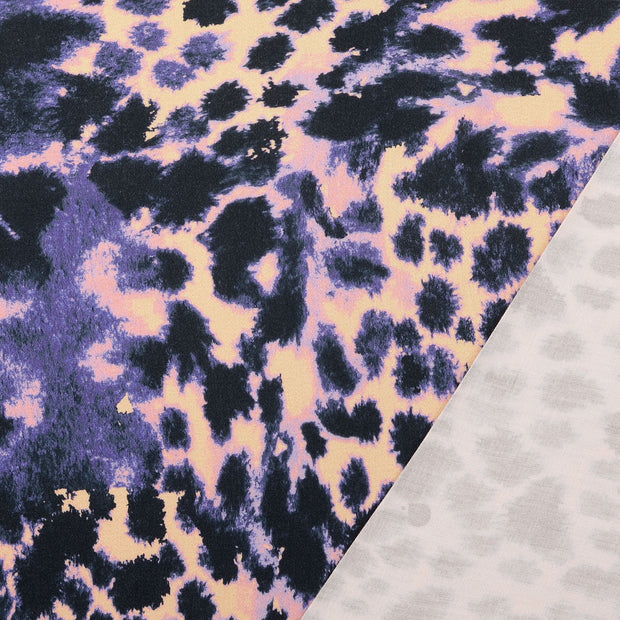 Viscose Satin fabrik lila digital bedruckt 