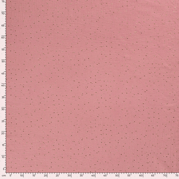 Muslin fabric Dots Light Pink