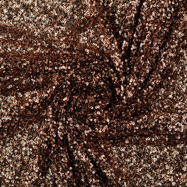 Mesh fabric Dark Brown shimmering 