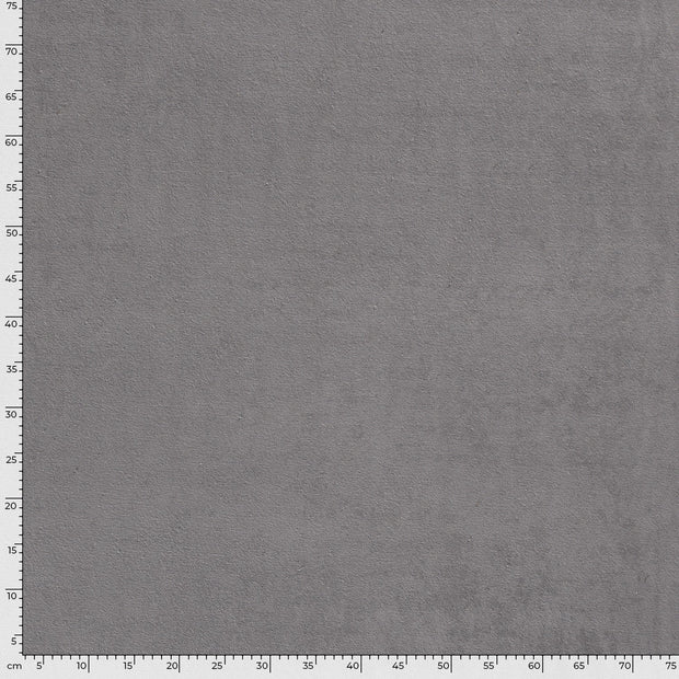 Stretch terry fabric Unicolour Grey