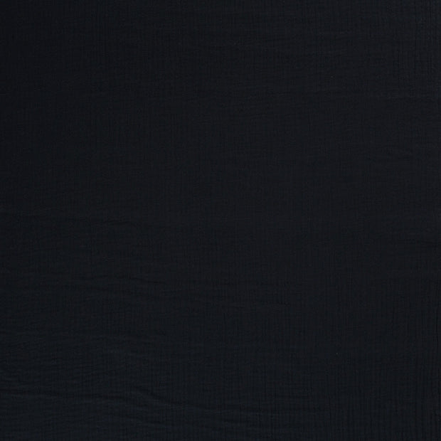 Muslin Triple Layer fabric Navy matte 